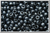 RR-11-1254, MIYUKI Rocailles, 11/0, gunmetal, met., matte, 10g