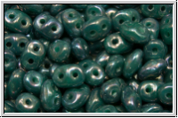 SD-63130-15001, SuperDuo Beads, turquoise, op., nebula, 10g