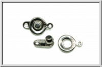 Druckknopfverschluss, rund, 16x9mm, silberfb., 1 Stk.