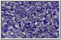 BB-1531, MIYUKI Berry Beads, 4,5x2,5mm, crystal, trans., spkl. purple-ld., 10g