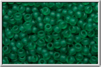 RR-11-0147f, MIYUKI Rocailles, 11/0, emerald, trans., matte, 10g