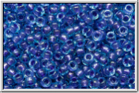 RR-11-1827, MIYUKI Rocailles, 11/0, aqua, dk., trans., spkl. purple-ld., luster, 10g