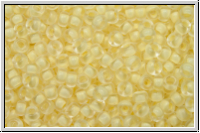 RR-11-1921, MIYUKI Rocailles, 11/0, crystal, trans., yellow-ld., semi matte, 10g
