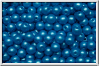 bhm. Glasperle, rund, 4mm, white, alabaster, pearl shine blue, 50 Stk.