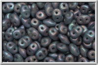 SD-61000-85001, SuperDuo Beads, aqua, opal, nebula, matte, 10g