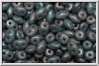 SD-61300-85001, SuperDuo Beads, aqua, silk opal, nebula, matte, 10g
