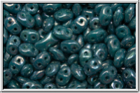 SD-63900-15001, SuperDuo Beads, turquoise, dk., op., nebula, 10g