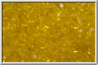 Bhm. Glasschliffperle, feuerpol., 4mm, yellow, trans., 50 Stk.