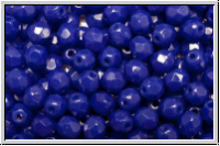 Bhm. Glasschliffperle, feuerpol., 4mm, blue, op., 50 Stk.