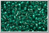RR-11-1933, MIYUKI Rocailles, 11/0, grey, lt., trans., emerald-ld., semi matte, 10g