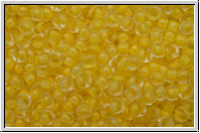 RR-11-1936, MIYUKI Rocailles, 11/0, crystal, trans., daffodil-ld., semi matte, 10g