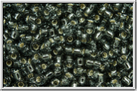 RR-11-0021, MIYUKI Rocailles, 11/0, grey, trans., silver-ld., 10g
