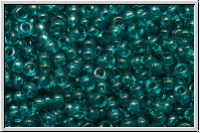 RR-11-2406, MIYUKI Rocailles, 11/0, teal, dk., trans., 10g