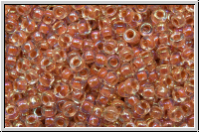 RR-11-0275, MIYUKI Rocailles, 11/0, crystal, trans., peach-ld., AB, 10g
