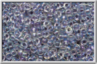 RR-11-0286, MIYUKI Rocailles, 11/0, crystal, trans., lt. amethyst-ld., AB, 10g