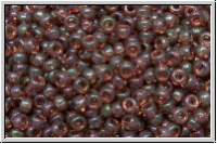 RR-11-0302, MIYUKI Rocailles, 11/0, claret, trans., gold luster, 10g