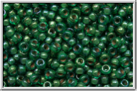 RR-11-0338, MIYUKI Rocailles, 11/0, emerald, trans., peach-ld., 10g