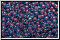 RR-11-0346, MIYUKI Rocailles, 11/0, aqua, trans., magenta-ld., 10g