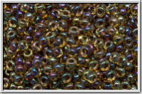 RR-11-0357, MIYUKI Rocailles, 11/0, topaz, lt., trans., root beer-ld., AB, 10g