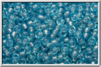 RR-11-0376, MIYUKI Rocailles, 11/0, aqua, trans., spkl. grey-ld., luster, 10g