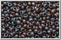 RR-11-0466, MIYUKI Rocailles, 11/0, raspberry, dk., met., iris., 10g