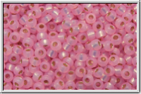 RR-11-0643, MIYUKI Rocailles, 11/0, pink (dyed), pale, opal, silver-ld., 10g