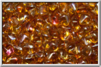 Spiky-Button, 8x5mm, crystal, trans., copper luster, 25 Stk.