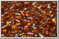 Spiky-Button, 8x5mm, crystal, trans., full copper luster, 25 Stk.