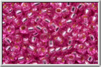RR-11-4267, MIYUKI Rocailles, 11/0, frost pink (dyed), trans., silver-ld., duracoat, 10g
