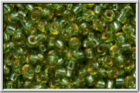 RR-11-4273, MIYUKI Rocailles, 11/0, green (dyed), trans., silver-ld., duracoat, 10g
