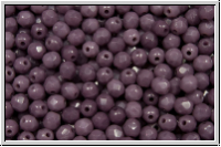 Bhm. Glasschliffperle, feuerpol., 3mm, lavender, dk., op., 50 Stk.