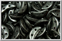 Crescent-Beads, 10x5x2,3mm, black, op., 25 Stk.