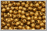 Melone, 3mm, brass gold, met., satin, 50 Stk.