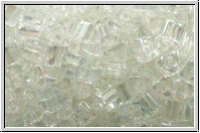 TG-11-0161, TOHO Triangles, 11/0, crystal, trans., AB, 10g