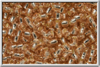 R-11-0031, TOHO Rocailles, 11/0, rosaline, trans., silver-ld., 10g