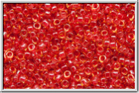 R-15-0365, TOHO Rocailles, 15/0, topaz, lt., trans., pomegranate-ld., 5g