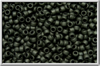 R-15-2612f, TOHO Rocailles, 15/0, black, semi glazed, 5g