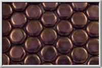 2-Loch-Honeycomb-Beads, 6mm, tanzanite, trans., vega luster, 30 Stk.