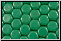 2-Loch-Honeycomb-Beads, 6mm, turquoise, med., op., 30 Stk.