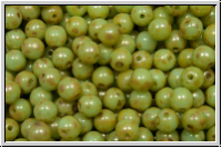 bhm. Glasperle, rund, 4mm, mint, lt., op., silver picasso, 50 Stk.