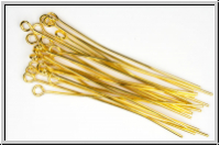 Kettel-/senstifte, 50/0,8mm, goldfb., Messing, 20 Stk.