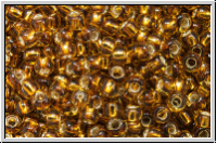 R-11-2152sl, TOHO Rocailles, 11/0, golden amber, dk., trans., silver-ld., 10g
