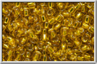R-11-2155sl, TOHO Rocailles, 11/0, honey amber, lt., trans., silver-ld., 10g