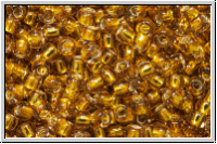 R-11-2156sl, TOHO Rocailles, 11/0, honey amber, trans., silver-ld., 10g