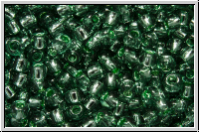 R-11-2202, TOHO Rocailles, 11/0, green, shining, trans., silver-ld., 10g
