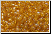 R-11-0162, TOHO Rocailles, 11/0, topaz, lt., trans., AB, 10g
