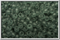 R-11-0009bf, TOHO Rocailles, 11/0, black diamond, trans., matte, 10g