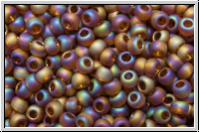 R-11-0177f, TOHO Rocailles, 11/0, topaz, smoke, trans., matte, AB, 10g
