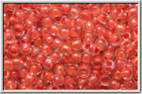 R-11-0185, TOHO Rocailles, 11/0, crystal, trans., poppy-ld., 10g