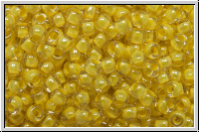 R-11-0349, TOHO Rocailles, 11/0, crystal, trans., yellow-ld., 10g